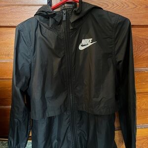 Nike Black Jacket with White Swoosh
